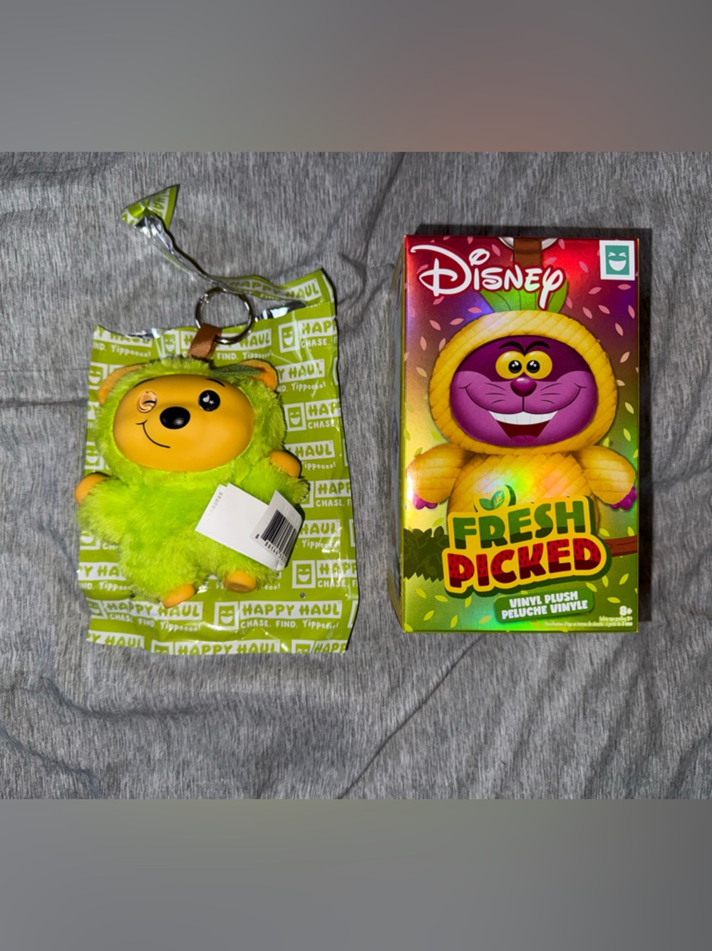 Disney Fresh Picked Plush Keychain - Bright Lime Green and Yellow Pooh